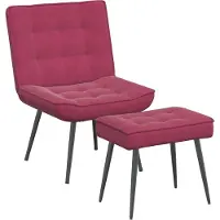 Syfax Relaxsessel mit Hocker Weinrot Samt