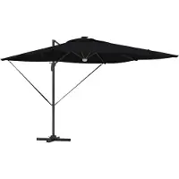 Syfax Roma Parasol Schwarz 286 x 284 x 270 cm Aluminium und Polyester