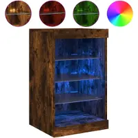 Syfax Sideboard mit LED-Leuchten Räuchereiche 41x37x67 cm