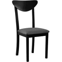 Mirjan 24 Stuhl Hugo New III, Esszimmerstuhl aus Buchenholz, 43x40x86 cm (Holzfarbe: Schwarz, Stofffarbe: Kronos 22)