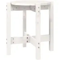 Syfax Couchtisch Weiß Ø 42,5x45 cm Massivholz Kiefer