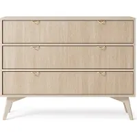 3Xeliving Kommode, Sideboard -Stilvolle Biege und Braun, B 106 cm