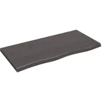 Syfax Waschtischplatte Dunkelbraun 100x50x(2-4)cm Massivholz