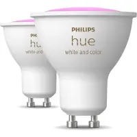 Philips White & Color Ambiance LED Lampe, GU10, 2er Pack, Dimmbar, Große Farbpalette