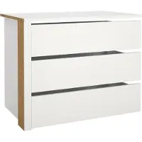 Dmora Kommode Boulogne, Mehrzweckkommode, Schlafzimmerkommode, Schrank mit Schubladen, 87x55 h70 cm, Weiß