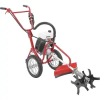 StarTech.com Benzin-Motorhacke - Handgeführte Gartenfräse - 63 cm³ 4-Takt 4 PS - 240 U/min - Arbeitstiefe ca. 10 cm - Tank 1,2 l - Rot-Schwarz