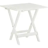 Syfax Bistrotisch Weiß 46x46x47 cm Massivholz Akazie