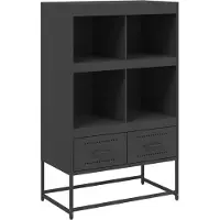 Syfax Highboard Schwarz 68x39x111,5 cm Stahl