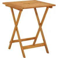 Syfax Klappbarer Gartentisch 60x60x75 cm Massivholz Akazie