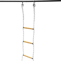 StarTech.com Notfall Feuerleiter Seilleiter - Rettungsleiter 6 m - 200 kg Tragkraft - 28 cm Breite - Verschleißfest - Mit Haken für Fenster und Balkon - Weiß