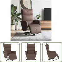 The Living Store Relaxsessel mit Fußteil Braun Kunstleder
