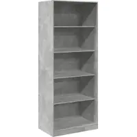 Syfax Kleiderschrank Betongrau 80x50x200 cm Holzwerkstoff