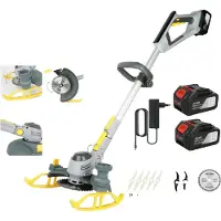 OEM 600W Akku-Rasentrimmer, 16CM Schnittbreite, Bürstenmotor, 2x Batterien Set, EU