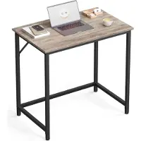 Vasagle Schreibtisch, Kleiner Computerschreibtisch, Büro für Arbeitszimmer, Schlafzimmer, 50 x 80 x 76 cm, Industriedesign, Metallgestell