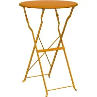 Syfax Bistrotisch Senf Ø 50 x 71 cm Pulverbeschichteter Stahl