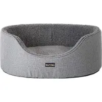Feandrea Hundebett, Hundebett, Wendekissen, 92 x 72 x 28 cm, grau