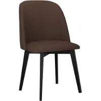 Mirjan 24 Stuhl Monti III, Esszimmerstuhl aus Buchenholz, 48x55x83 cm(Holzfarbe: Schwarz, Stofffarbe: Soro 28)