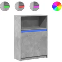 Syfax Sideboard mit LED Betongrau 72x34x100 cm Holzwerkstoff