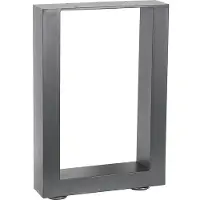 Melko Tischkufen 2er-Set Stahl 30×43 cm grau, Industrie-Stil, Bodenschoner