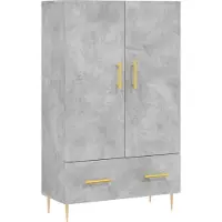 Syfax Highboard Betongrau 69,5x31x115 cm Holzwerkstoff