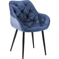 CLP Moderner Esszimmerstuhl Samt mit Bodenschoner, 58x62x83 cm, bis 150 kg belastbar