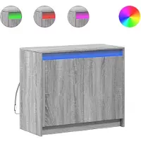 Syfax LED-Sideboard Grau Sonoma 72x34x61 cm Holzwerkstoff