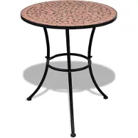 Syfax Bistrotisch Terrakotta-Rot 60 cm Mosaik