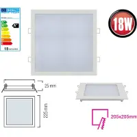 Braytron 18W LED Panel Einbaustrahler 225x225mm Spot Einbauleuchte Warmweiß 1360 Lumen Deckenleuchte Eckig