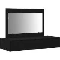 Syfax Schminktisch mit Spiegel Schwarz 100 x 40 x 70 cm Holzwerkstoff