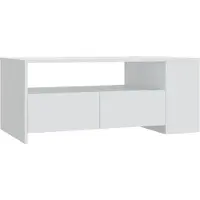 Syfax Couchtisch Weiß 102x55x42 cm Holzwerkstoff