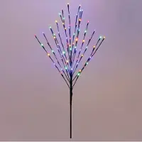 Spetebo 3.04 LED Baum multicolor für Innen und Außen - 110 cm / 80 LED - Batterie betrieben mit Dual Timer (bunt)