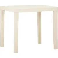 Syfax Gartentisch Weiß 79x65x72 cm Kunststoff