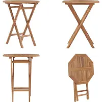 vidaXL Klappbarer Gartentisch 60×60×75 cm Teak Massivholz - Gartentisch - Gartentische - Bistrotisch - Bistrotische