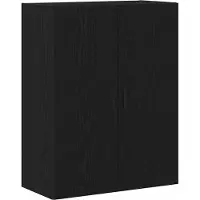Syfax Wandmontierter Schrank Schwarz Eichen-Optik 69,5 x 34 x 90 cm