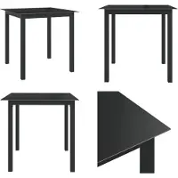 vidaXL Gartentisch Schwarz 80x80x74 cm Aluminium und Glas - Gartentisch - Gartentische - Tisch - Tische