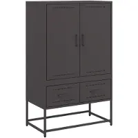 Syfax Highboard Schwarz 68x39x111,5 cm Stahl