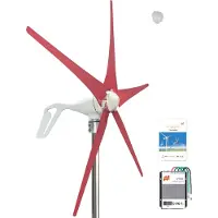 OEM Windturbinen-Generator, 400W Leistung, effiziente Energieerzeugung, Rot 5 Klingen, 400W, 24V