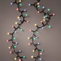 Spetebo 3.12 Lichterkette mit Funktion CHERRY - 500 bunte LED Kugeln / 11m - Party Timer und Funktionen
