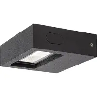 Rabalux 7052 Außenwandleuchte Ganges, 7W, 4000K, 575lm, Aluminium, schwarz, quadratisch, tralweiß, IP65, 12cm