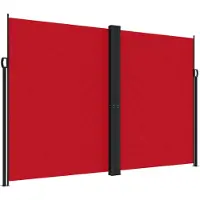 Syfax Seitenmarkise Ausziehbar Rot 220x1200 cm