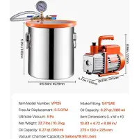 OEM Vakuumkammer, robuste Konstruktion, effiziente Leistung, 3.5 CFM 5 Gallonen, EU