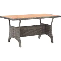 Syfax Gartentisch Grau 120x70x66 cm Akazie Massivholz
