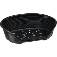 Ferplast Hundebett, Siesta Deluxe, Größe 6, 70,5 x 52 x 23 cm, Kunststoff, Schwarz,