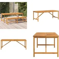 vidaXL Garten Esstisch 200x90x74 cm Massivholz Akazie - Garten-Esstisch - Garten-Esstische - Tisch - Gartentisch