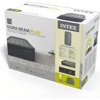 Intex Luftmatratze, Deluxe Pillow Rest Raised, 1 Person, 100 x 190 cm, Fiber Tech