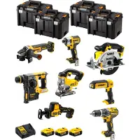 DeWalt Kit DWK804T (DCD796 + DCH273 + DCG405 + DCF887 + DCS331 + DCS369 + DCS391 + DCL050 + 3 x 5,0 Ah + DCB115 + 4 x TSTAK VI)