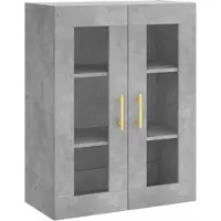 Syfax Wandschrank Betongrau 69,5x34x90 cm