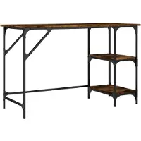 Syfax Schreibtisch Räuchereiche 120x50x75 cm Metall Holzwerkstoff
