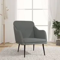 The Living Store Sessel Dunkelgrau 63x76x80 cm Stoff