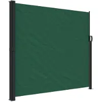 Syfax Seitenmarkise Ausziehbar Dunkelgrün 180x600 cm
